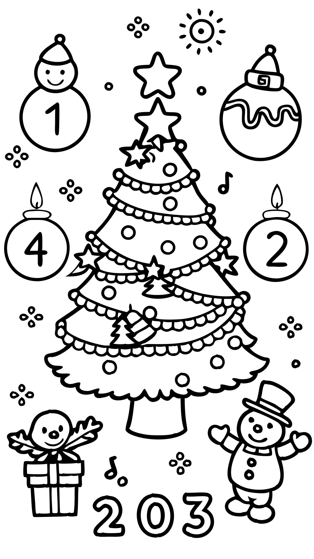 christmas color by numbers pages